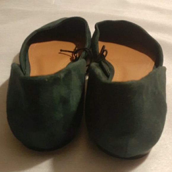 Green faux suede ballet flats - Picture 5 of 6